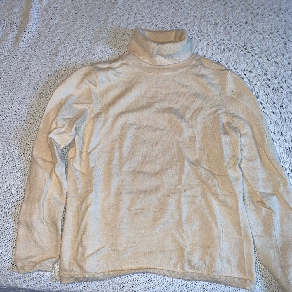 Cream turtle neck sweater